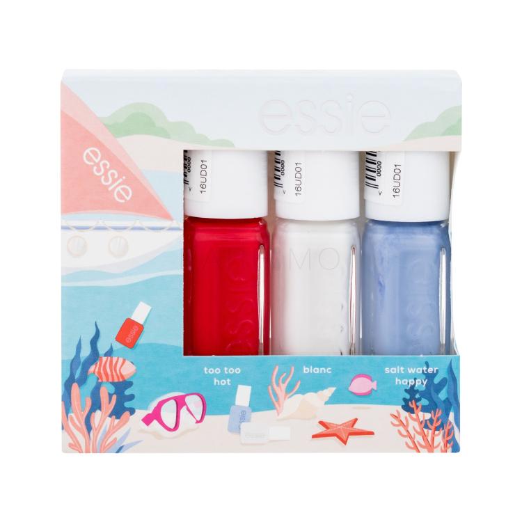 Essie Summer Mini Trio Aquaholic Geschenkset Nagellack 5 ml + Nagellack 5 ml Blanc + Nagellack 5 ml Salt Water Happy