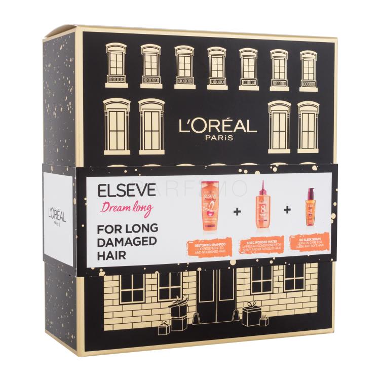 L&#039;Oréal Paris Elseve Dream Long Geschenkset Shampoo Elseve Dream Long 250 ml + Conditioner Elseve Dream Long Wonder Water 200 ml + Haarserum Elseve Dream Long Go Sleek Serum 100 ml