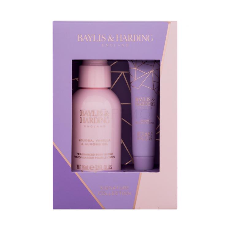 Baylis &amp; Harding Jojoba, Vanilla &amp; Almond Oil Signature Collection Geschenkset Körperspray Jojoba, Vanilla &amp; Almond Oil 95 ml + Lipgloss 12 ml