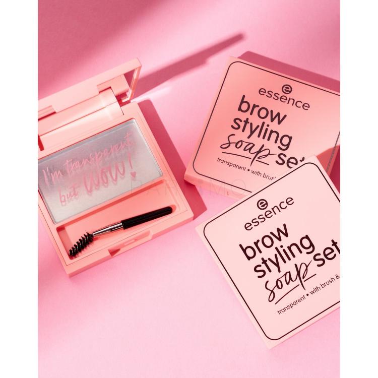 Essence Brow Styling Soap Set Augenbrauengel und -pomade für Frauen 3,4 g Farbton  Transparent
