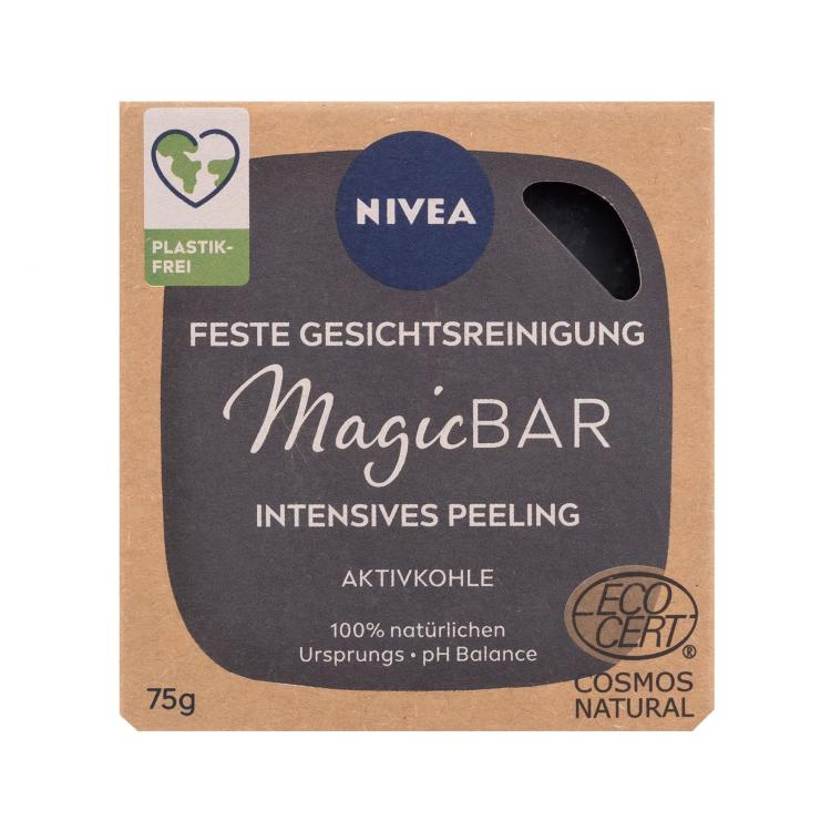 Nivea Magic Bar Exfoliating Active Charcoal Reinigungsseife für Frauen 75 g