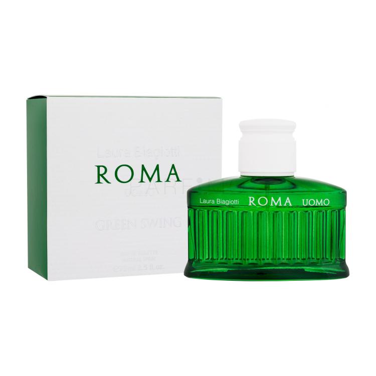 Laura Biagiotti Roma Uomo Green Swing Eau de Toilette für Herren 75 ml