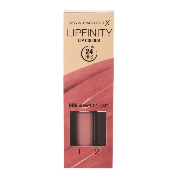 Max Factor Lipfinity Lip Colour Lippenstift für Frauen 4,2 g Farbton  006 Always Delicate