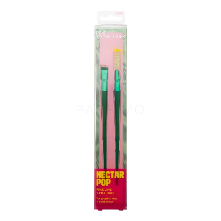 Real Techniques Nectar Pop Fine Line + Fill Duo Geschenkset Wimpernbürste Spoolie RT 077 1 St. + Kosmetikpinsel Smudge Liner RT 073 1 St.