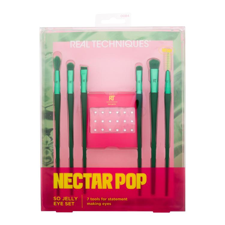 Real Techniques Nectar Pop So Jelly Eye Set Geschenkset Wimpernbürste Spoolie RT 077 1 St. + Kosmetikpinsel Smudge Liner RT 073 1 St. + Kosmetikpinsel Instapop Crease RT 075 1 St. + Kosmetikpinsel Smudge Brush RT 074 1 St. + Kosmetikpinsel Instapop Shade RT 076 1 St. + Kosmetikpinsel Defining Crease