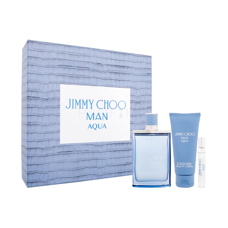 Jimmy Choo Jimmy Choo Man Aqua Geschenkset Eau de Toilette 100 ml + Eau de Toilette 7,5 ml + Duschgel 100 ml