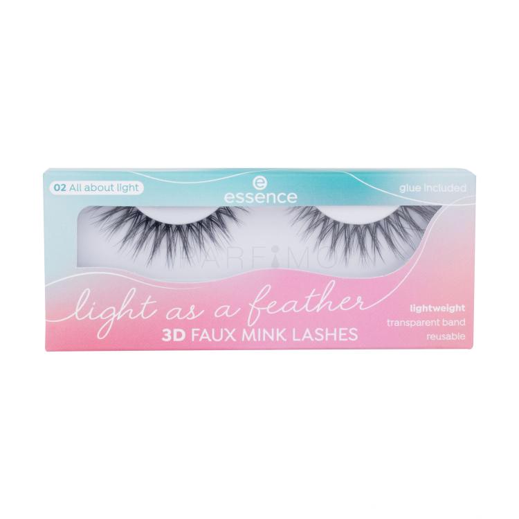 Essence Light As A Feather 3D Faux Mink 02 All About Light Falsche Wimpern für Frauen 1 St.
