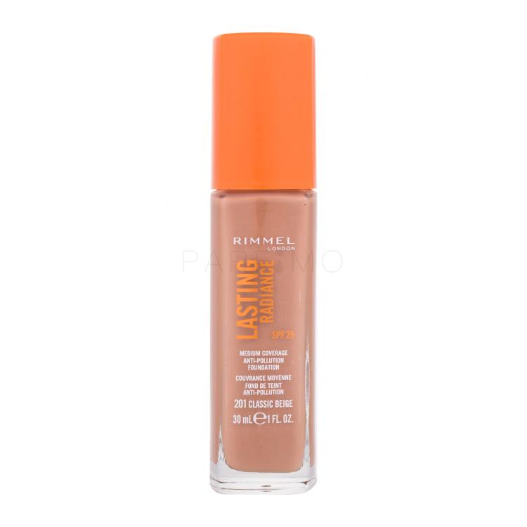 Rimmel London Lasting Radiance SPF25 Foundation für Frauen 30 ml Farbton  201 Classic Beige