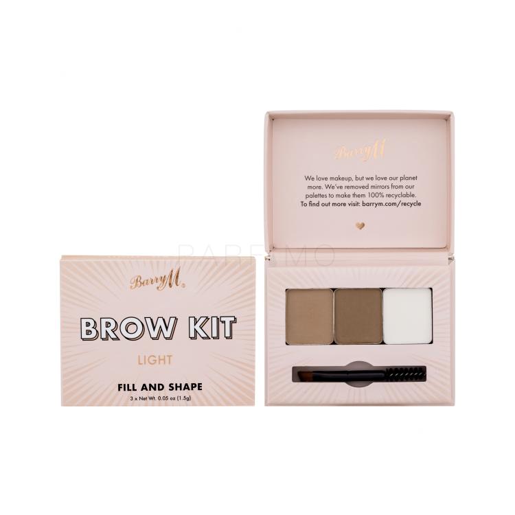 Barry M Brow Kit Augenbrauensets für Frauen 4,5 g Farbton  Light