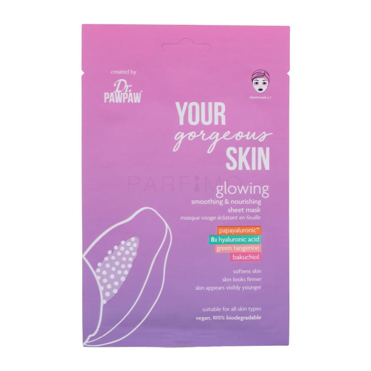 Dr. PAWPAW Your Gorgeous Skin Glowing Sheet Mask Gesichtsmaske für Frauen 25 ml