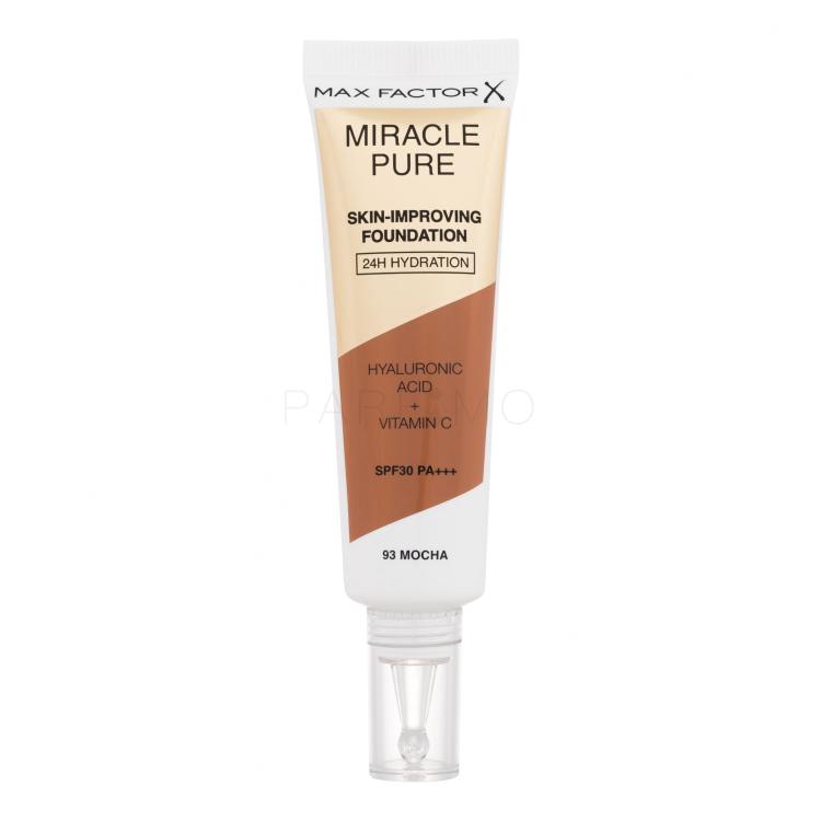 Max Factor Miracle Pure Skin-Improving Foundation SPF30 Foundation für Frauen 30 ml Farbton  93 Mocha