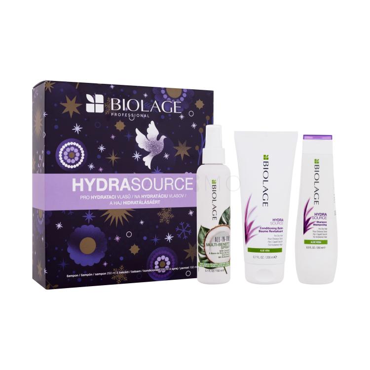 Biolage Hydra Source Geschenkset Hydra Source Shampoo 250 ml + Hydra Source Conditioner 200 ml + Haarspray All-In-One Coconut Infusion 150 ml