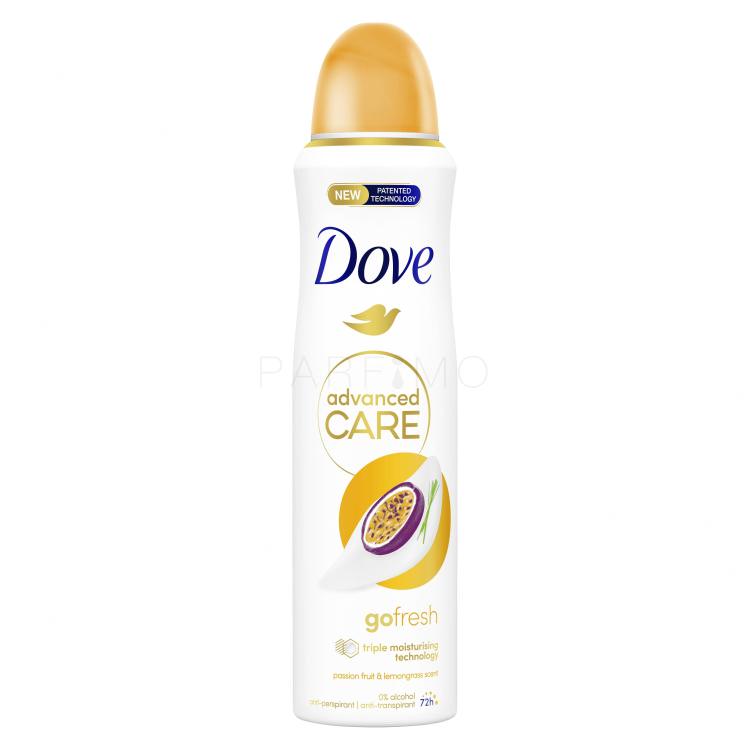 Dove Advanced Care Go Fresh Passion Fruit &amp; Lemongrass 72h Antiperspirant für Frauen 150 ml