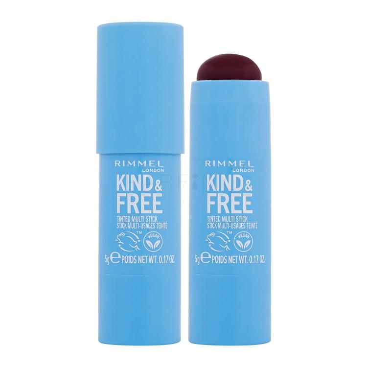 Rimmel London Kind &amp; Free Tinted Multi Stick Rouge für Frauen 5 g Farbton  005 Berry Sweet