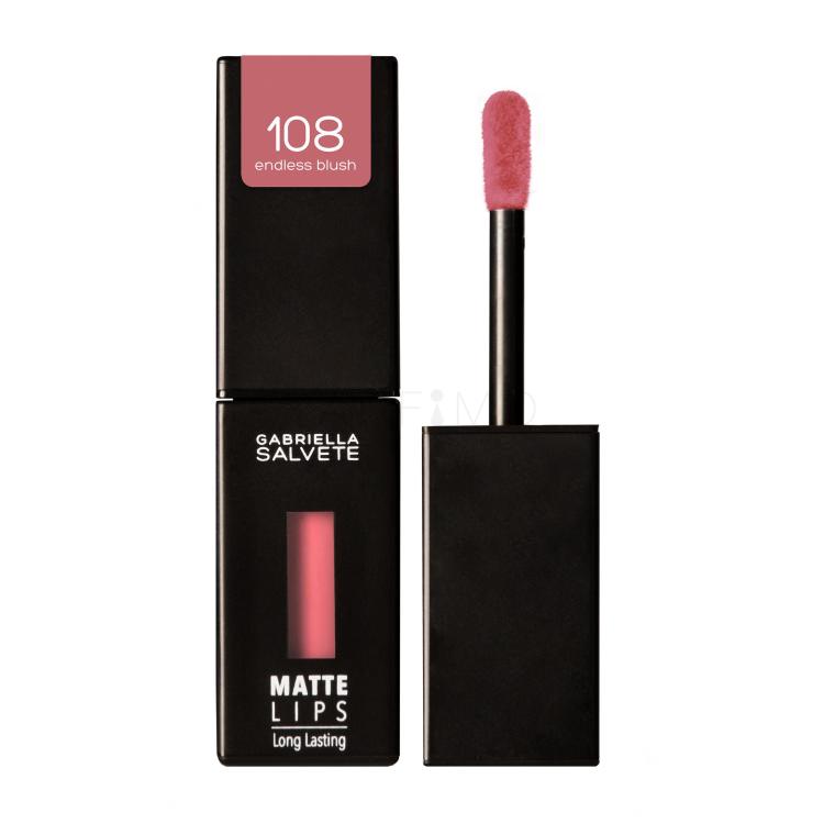 Gabriella Salvete Matte Lips Lippenstift für Frauen 4,5 ml Farbton  108 Endless Blush