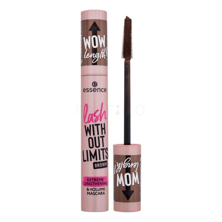 Essence Lash Without Limits Extreme Lengthening &amp; Volume Mascara Mascara für Frauen 13 ml Farbton  02 Brown