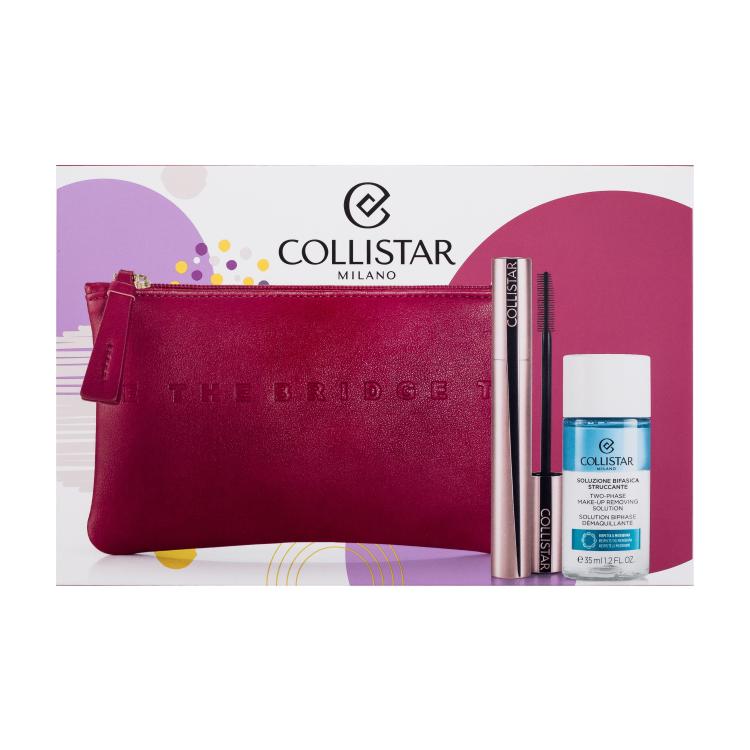 Collistar Infinito Geschenkset Infinito Mascara 11 ml + Zweiphasen-Reinigungsmittel Two Phase Make-up Removing Solution 35 ml + Kosmetiktasche The Bridge