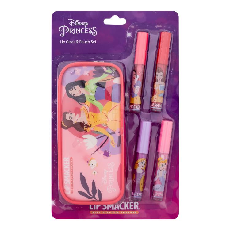Lip Smacker Disney Princess Lip Gloss &amp; Pouch Set Geschenkset Lipgloss 4 x 6 ml + Kosmetiktasche