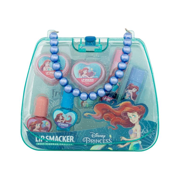 Lip Smacker Disney Princess Ariel Mini Makeup Bag Geschenkset Lippenbalsam 2 x 3,4 g + Creme-Lipgloss 2 x 2 g + Nagellack 2 x 4,25 g + Ring + Plastiktüte