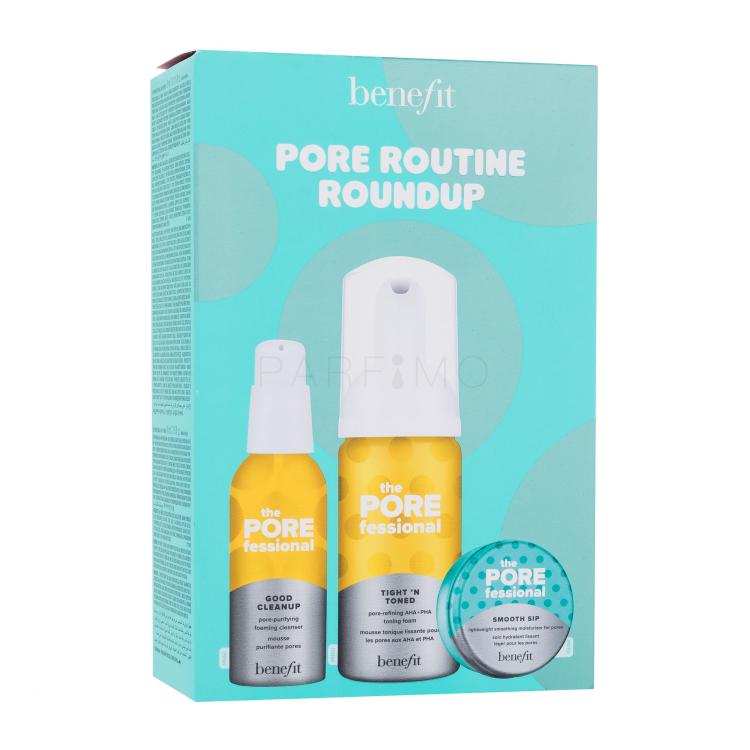 Benefit The POREfessional Pore Routine Roundup Geschenkset Gesichtsschaum The POREfessional Tight &#039;N Toned 60 ml + Reinigungsschaum The POREfessional Good Cleanup 45 ml + Gel-Creme für das Gesicht The POREfessional Smooth Sip 20 ml