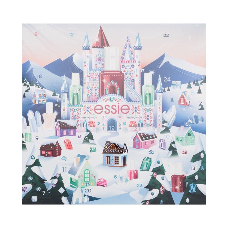 Essie Nail Lacquer Wonderland Advent Calendar Geschenkset Nagellack 7 x 13,5 ml + Nagellack 1 x 10 ml + Nagellack 10 x 5 ml + Nagelüberlack 1 x 13,5 ml + Nagelüberlack 2 x 5 ml + Nagelpflege 1 x 5 ml + Nagelöl 1 x 5 ml + Nagellackentferner 25 ml