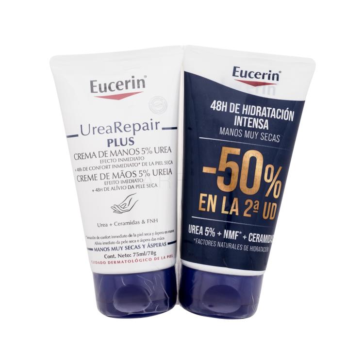 Eucerin UreaRepair Plus 5% Urea Hand Cream Duo Handcreme für Frauen 2x75 ml