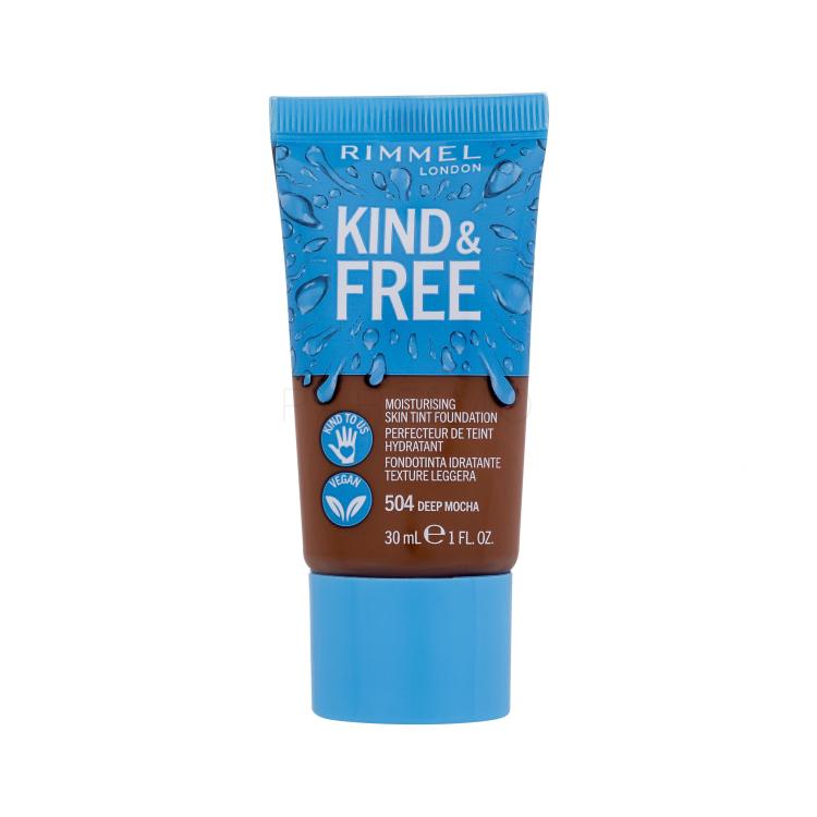 Rimmel London Kind &amp; Free Skin Tint Foundation Foundation für Frauen 30 ml Farbton  504 Deep Mocha