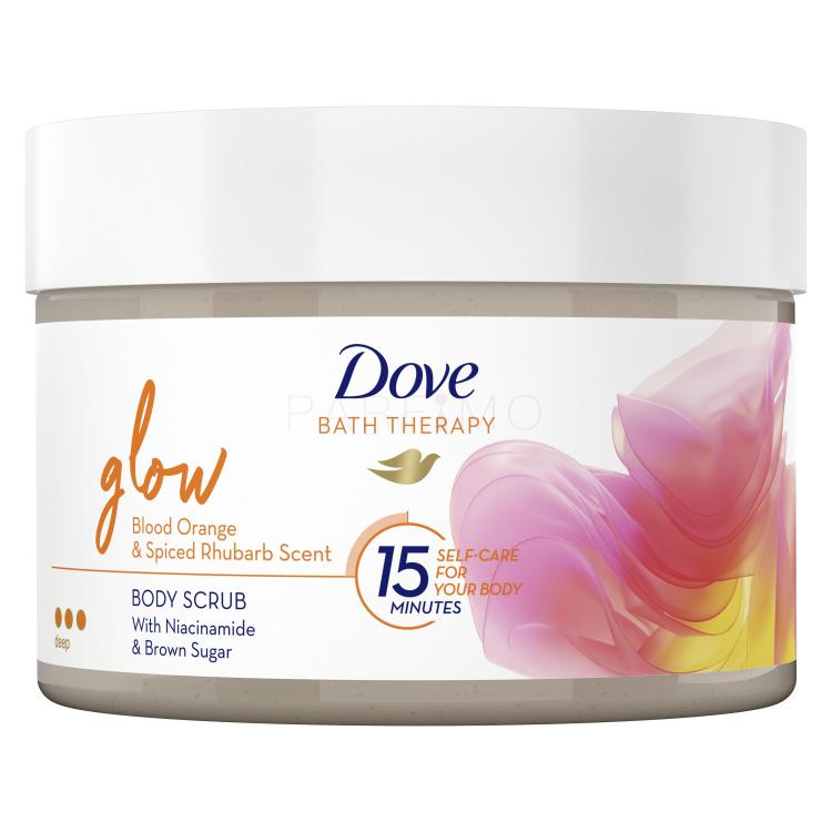 Dove Bath Therapy Glow Body Scrub Körperpeeling für Frauen 295 ml