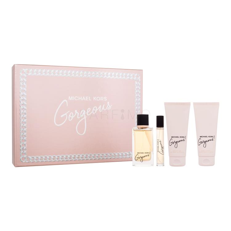 Michael Kors Gorgeous! Geschenkset Eau de Parfum 100 ml + Eau de Parfum 10 ml + Körperlotion 100 ml + Duschgel 100 ml