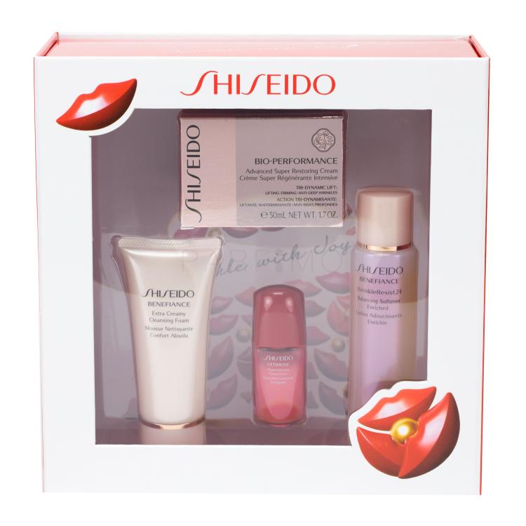 Shiseido Bio-Performance Advanced Super Restoring Geschenkset 50ml BIO-PERFORMANCE Restoring Cream + 50ml BENEFIANCE Reinigungsschaum + 75ml BENEFIANCE Softener Enriched + 10ml ULTIMUNE Power Inf.Concentrate