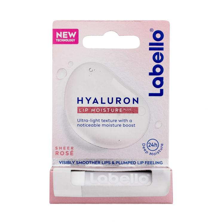 Labello Hyaluron Lip Moisture Plus Sheer Rosé Lippenbalsam für Frauen 5,2 g
