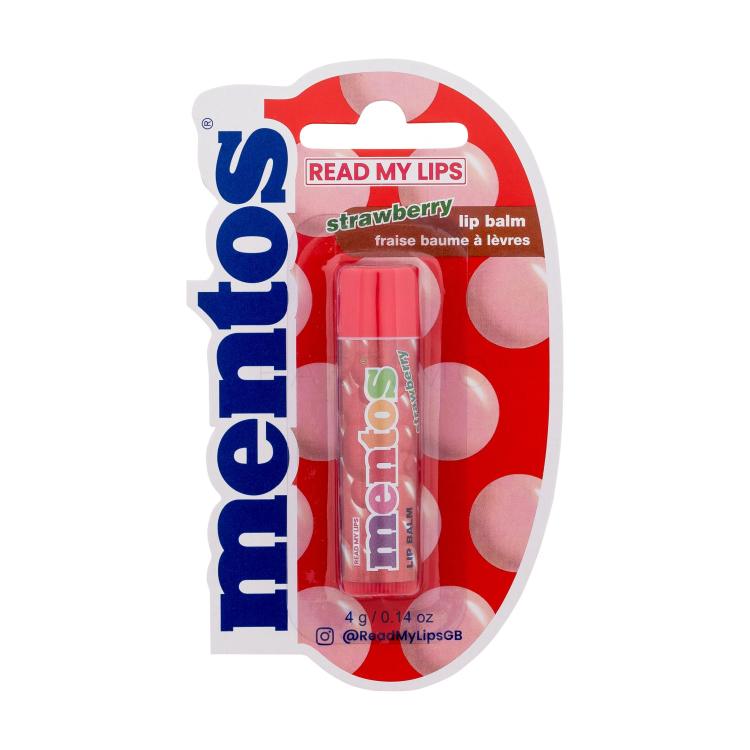 Read My Lips Mentos Strawberry Lip Balm Lippenbalsam für Frauen 4 g