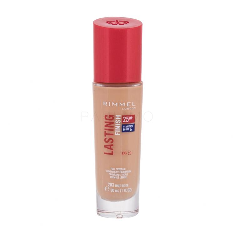 Rimmel London Lasting Finish 25H SPF20 Foundation für Frauen 30 ml Farbton  203 True Beige