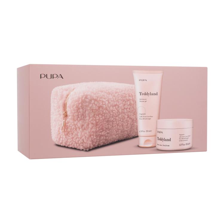Pupa Teddyland Rice Milk and Sugar Beauty Kit Geschenkset Duschgel Teddyland Rice Milk &amp; Sugar Shower Gel 200 ml + Körperbutter Teddyland Rice Milk &amp; Sugar Body Butter 150 ml + Kosmetiktasche