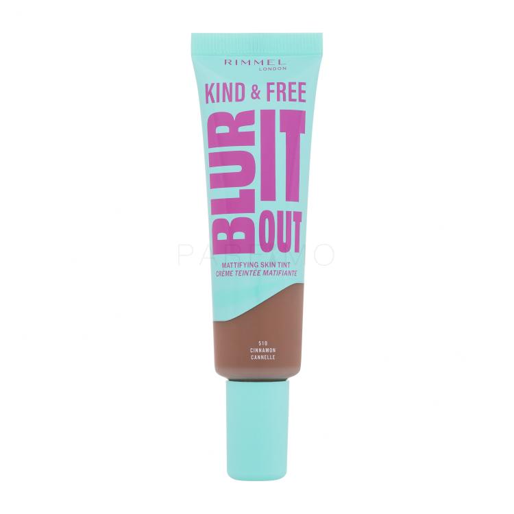 Rimmel London Kind &amp; Free Blur It Out Mattifying Skin Tint Foundation für Frauen 30 ml Farbton  510 Cinnamon