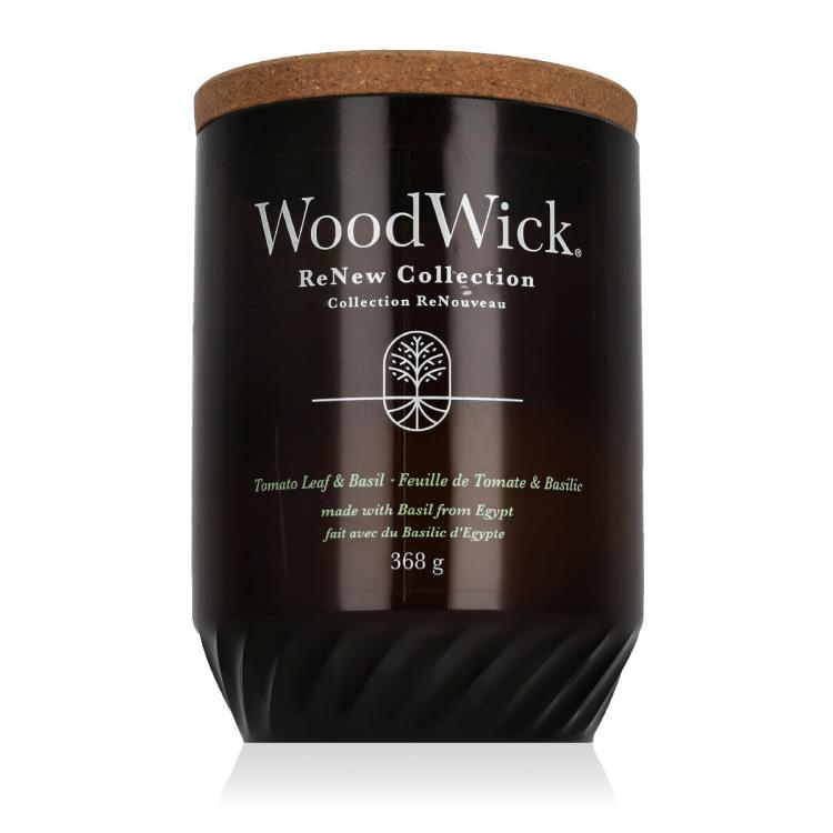 WoodWick ReNew Collection Tomato Leaf &amp; Basil Duftkerze 368 g
