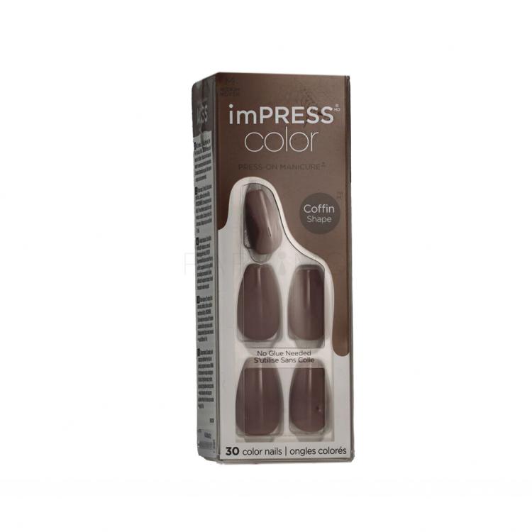 Kiss imPRESS Color Coffin Shape Kunstnägel für Frauen 30 St. Farbton  507 Dusk Till Dawn