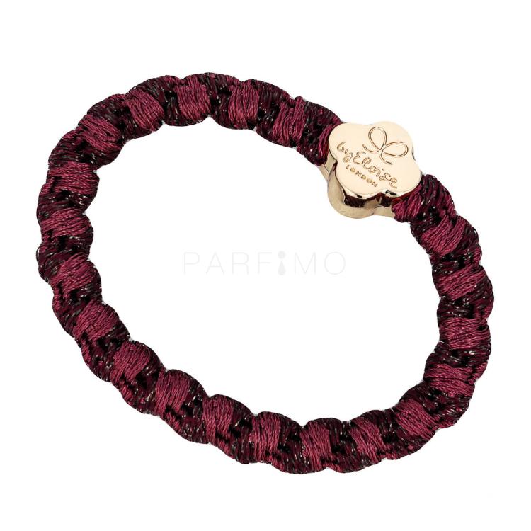 By Eloise London Woven Gold Quatrefoil Haargummi für Frauen 1 St. Farbton  Plum