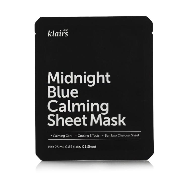 Dear, Klairs Midnight Blue Calming Sheet Mask Gesichtsmaske 25 ml