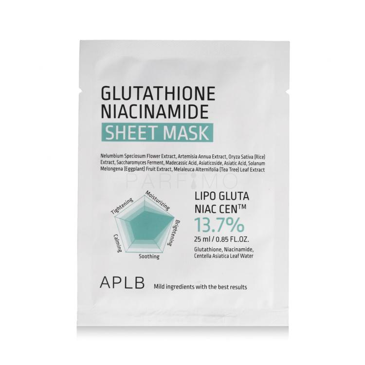 APLB Glutathione Niacinamide Sheet Mask Gesichtsmaske 25 ml