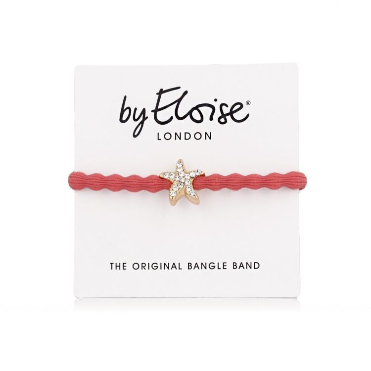 By Eloise London Bling Charms Starfish Haargummi für Frauen 1 St. Farbton  Coral