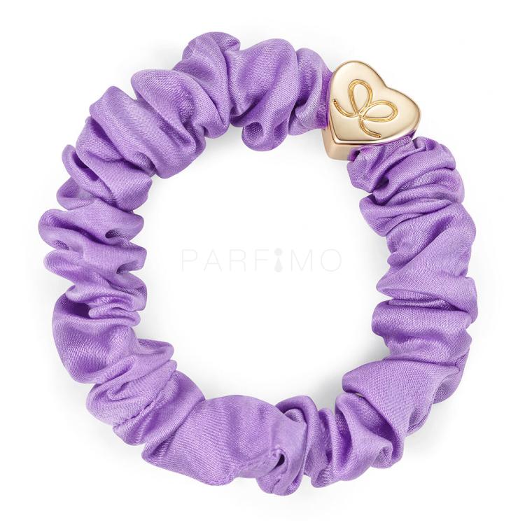 By Eloise London Silk Scrunchie Gold Heart Haargummi für Frauen 1 St. Farbton  Lilac