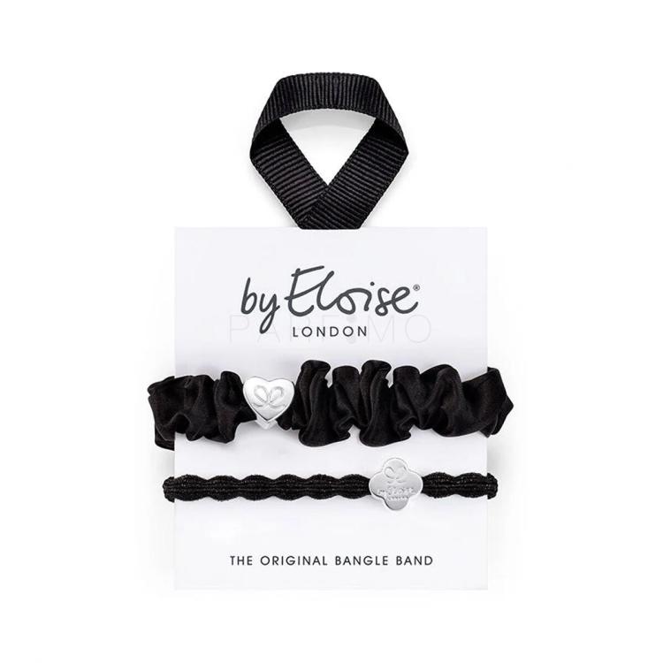 By Eloise London Set Silver &amp; Black Haargummi für Frauen 1 St.
