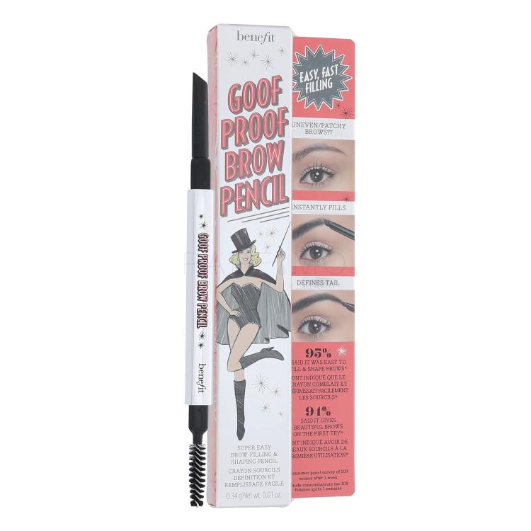 Benefit Goof Proof Augenbrauenstift für Frauen 0,34 g Farbton  6 Cool Soft Black