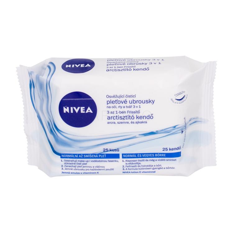 Nivea Cleansing Wipes Refreshing 3in1 Reinigungstücher für Frauen 25 St.